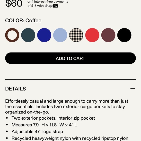 NWT Medium Cargo Crossbody Baggu Bag - Picture 3 of 4